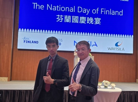 台灣奈微光出席芬蘭國慶酒會